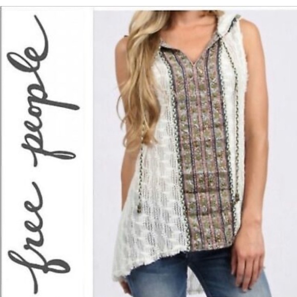 Free People Tops - Free People XS NWOT Cali Dreams Hooded Tunic